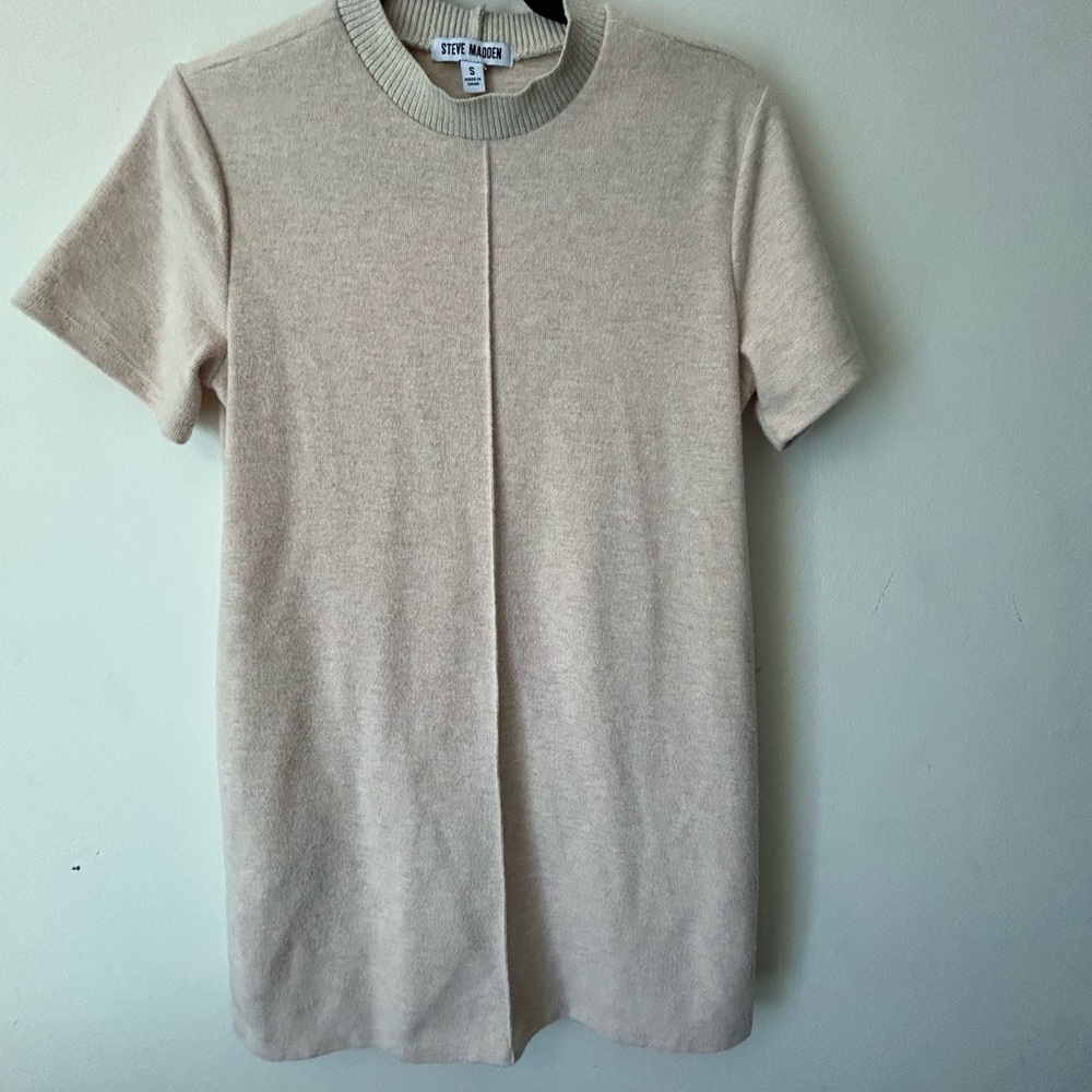 Stone Harbor Beige Short Sleeve Sweater